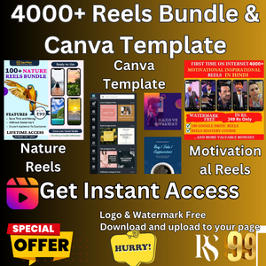 4000+ Reels Bundle & Canva Template